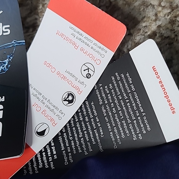 Speedo Navy and Red UPF 50+ Swimwear - Picture 5 of 8